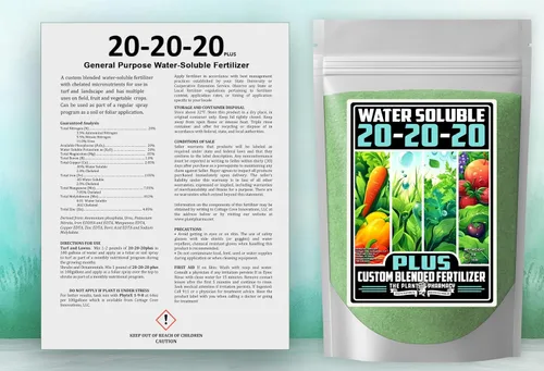 Vista 3 de Fertilizante de Grado Comercial 20-20-20 Plus 1 Libra Fertilizante Soluble en Agua para Plantas Fórmula Equilibrada con Micronutrientes
