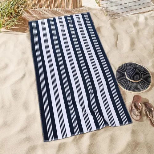 Vista 10 de Toallas de playa lujoso Collection Jacquard algodón Azul Océano