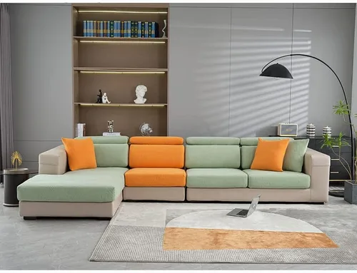 Vista 3 de Funda elástica para cojín de asiento de sofá, protector de muebles, funda de repuesto para cojín individual con bandas elásticas, protector