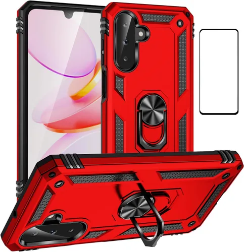 Vista 43 de Funda para Xiaomi POCO X3 NFC /X3 Pro con protector de pantalla, armadura de protección militar híbrida resistente a prueba de golpes, funda Negro