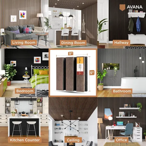 Vista 2 de Paquete de Muestras de Color de Paneles de Pared Acústicos Avana - Paneles de Madera Premium para Decoración de Paredes - Insonorización