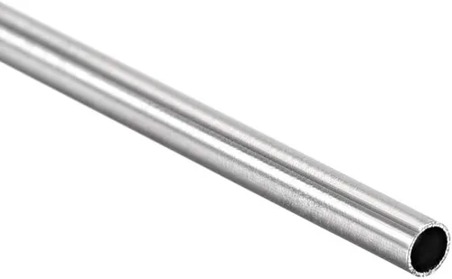Vista 3 de uxcell Tubo redondo de acero inoxidable 304 0.079 in OD 0.006 in espesor de pared 9.843 in de longitud Tubo recto sin costura 4 piezas