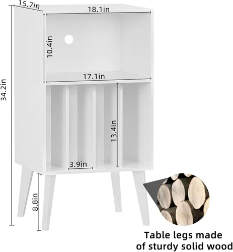 Vista 25 de Lerliuo - Soporte para tocadiscos, soporte para tocadiscos negro con capacidad para hasta 160 álbumes