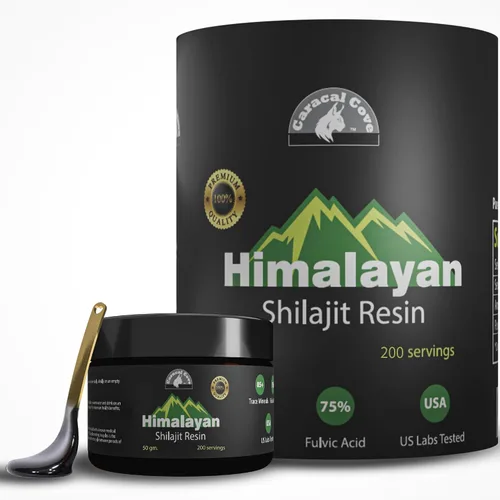 Vista 8 de Shilajit orgánico puro del Himalaya de grado dorado para hombres y mujeres, Himalaya 75%+ ácido fúlvico y 85+ oligominerales, resina para energía e