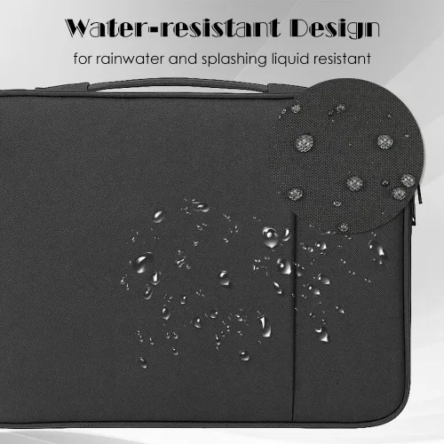 Vista 11 de ProElife Funda para MacBook Air de 15 pulgadas M5 M4, mango retráctil Negro