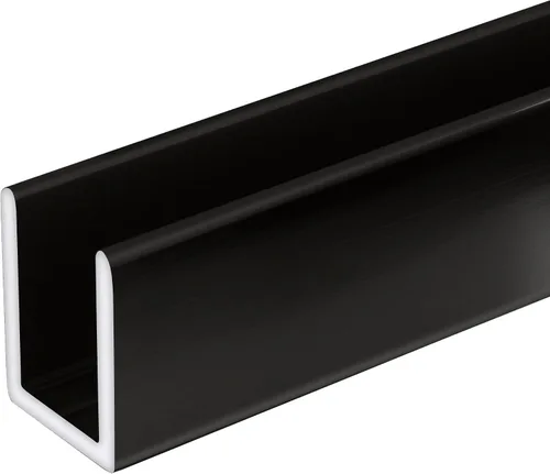 Vista 2 de Brixwell SDCD38GM-CCP4 Gun Metal 3/8" Canal en U Profundo para Puerta de Ducha de Panel Fijo - Muestra de 4 pulgadas