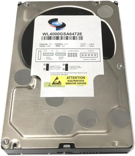 Vista 2 de White Label WL 4TB 7200RPM 64MB caché SATA 6.0Gb/s (grado empresarial) 3.5" disco duro (para servidor, RAID, NAS, DVR, PC de escritorio)