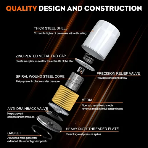 Vista 3 de Hipa 12-050-01-S Filtro de aceite Reemplazar el filtro de aceite Kohler 12 050 01-S1 1205001 KH-12-050-01-S 1205001S1 Fit Kohler 7000 Series Cub