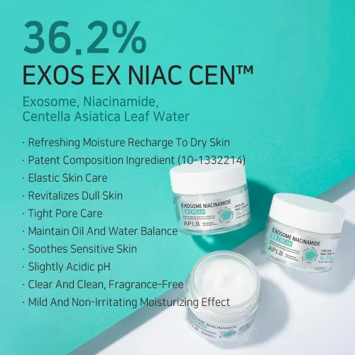 Vista 3 de APLB Exosome Niacinamide EX Cream EXOS EX NIAC CEN™ 36.2% 1.86 FL.OZ/Cuidado de la piel coreano, absorción eficiente, hidratación duradera