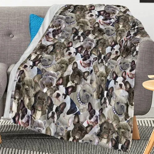 Vista 19 de Manta con estampado Airedale Terrier – Manta con estampado de animales divertidos para amantes de los perros y cachorros, regalos Airedale Terrier