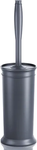Vista 8 de Cepillo de inodoro, cepillo para inodoro con mango extra largo, cerdas duraderas, limpiador de inodoro y soporte cubierto para limpieza de baño Negro