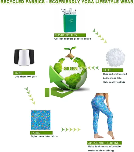 Vista 5 de UIUO-UIPEU Pantalones de yoga estampados con bolsillos para mujer, leggings de compresión con control de abdomen