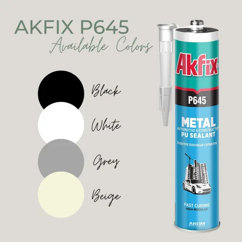 Vista 7 de Akfix P645 Sellador de costuras beige automotriz (2 x 10.1 onzas), adhesivo de uretano para juntas de metal, sellador de techo de caravana, lijable