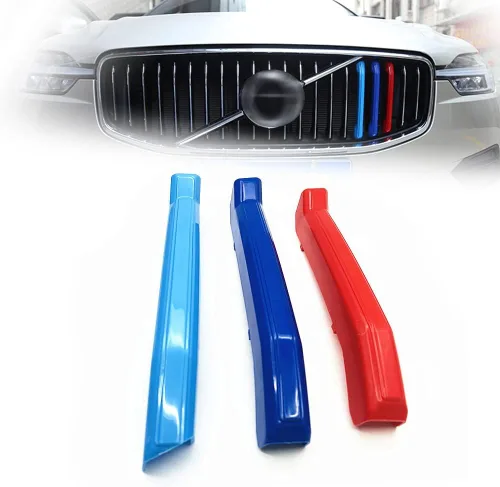 Vista 8 de ontto Apto para Volvo S60 2020 2021 Insertos de Rejilla Tiras Molduras Riñón Delantero Tira Decorativa Rejillas Color A