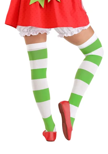 Vista 3 de Medias Altas de Fresa para Mujer - Disfraz de Strawberry Shortcake Multicolor