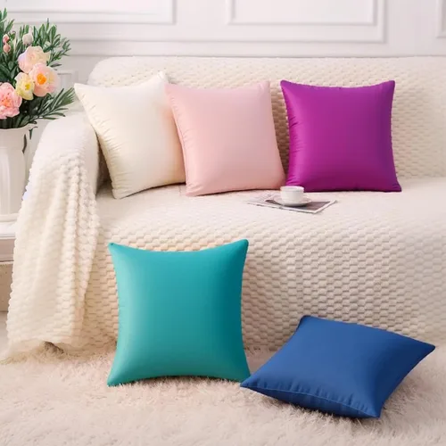 Vista 7 de uxcell Paquete de 2 fundas de almohada decorativas de terciopelo, fundas de almohada sólidas modernas para sofá o hogar, 16 x 16 pulgadas