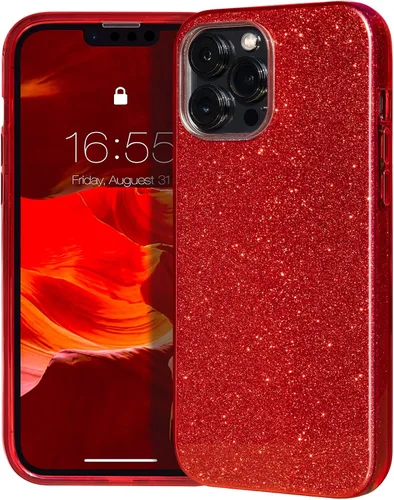 Vista 50 de MATEPROX - Funda compatible con iPhone Air de 6.5' [2025], carcasa protectora de 3 capas con purpurina brillante y tendencia, anti-arañazos y a