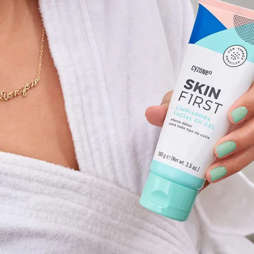 Vista 7 de Cyzone Skin First Set, limpiador facial de gel y gel hidratante facial, refresca y energiza tu cara