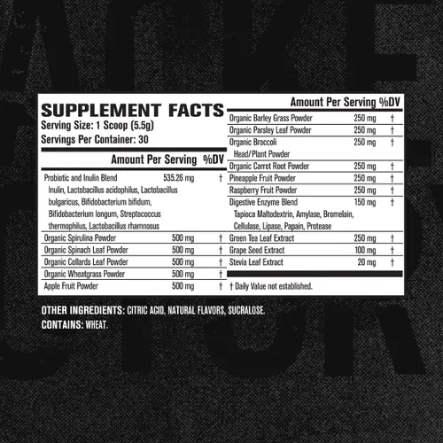 Vista 5 de Jacked Factory Green Surge Green Superfood - Bebida verde apta para dieta cetogénica con espirulina, hierba de trigo y cebada, verduras orgánicas