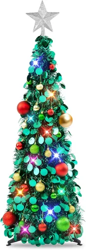 Vista 13 de N&T Nieting - Árbol de Navidad de oropel Negro