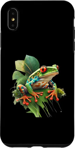 Vista 11 de iPhone 16 Rainforest Amphibian Red Eyed Tree Frog Green Body Frog Case