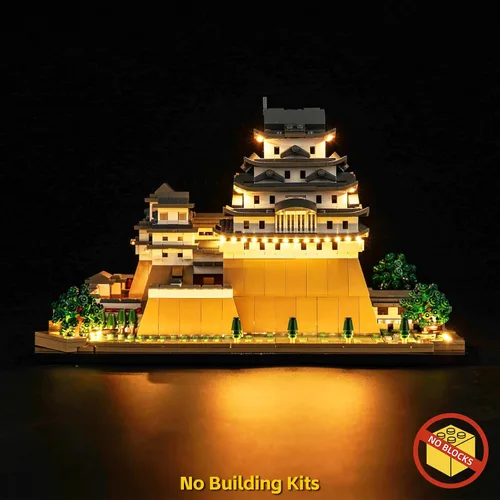 Vista 2 de BrickBling Luz LED compatible con Lego Architecture 21060 Himeji Castle Building Set, luces creativas compatibles con Lego Himeji Castle, gran