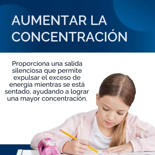 Vista 2 de Bouncy Bands Wiggle Feet, Azul Oscuro, 1 Paquete – Cojín Sensorial para Pies Facilita Silenciosamente el Movimiento para Ayudar a Mejorar