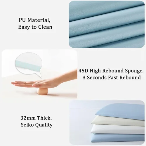 Vista 6 de WIGING Adhesivos de pared anticolisión, 1.3 in de grosor para sala de estar, dormitorio, sala de juegos, acolchado de pared de protección infantil