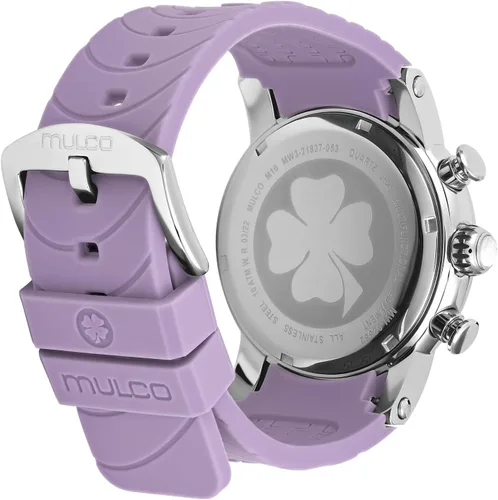 Vista 3 de MULCO Watch for Women, M10 Namaste - Analog Quartz, Stainless Steel, Pearl Finishing Dial with Rose Gold Accents and Silicone Band