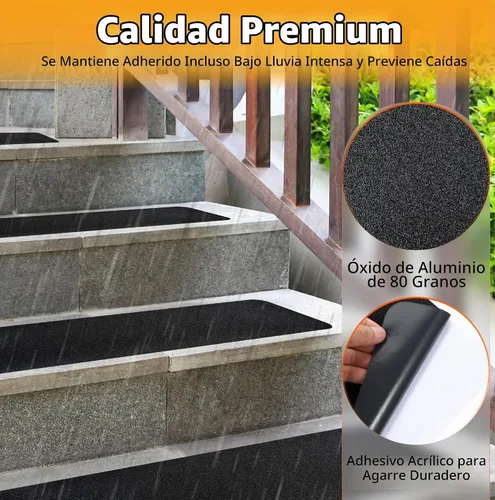 Vista 5 de Cinta de agarre antiderrapante de primera calidad, de grado comercial y de adhesión resistente de 6 x 24 pulgadas para seguridad de escaleras