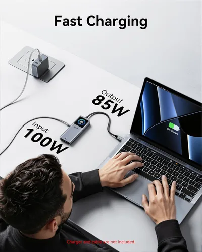 Vista 6 de MOKiN Hub USB C para adaptador MacBook con pantalla LCD inteligente