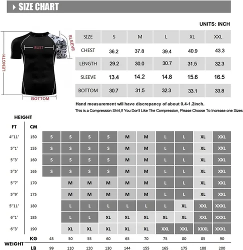 Vista 7 de Men's Rash Guard Shirts Sun Protection UPF 50+ Short Sleeve BJJ Jiu Jitsu Workout Swim Compression Shirt