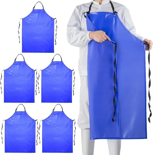 Vista 11 de Delantal de vinilo resistente a productos químicos, delantales de PVC unisex de talla grande para lavavajillas, peluquería de perros, jardinería