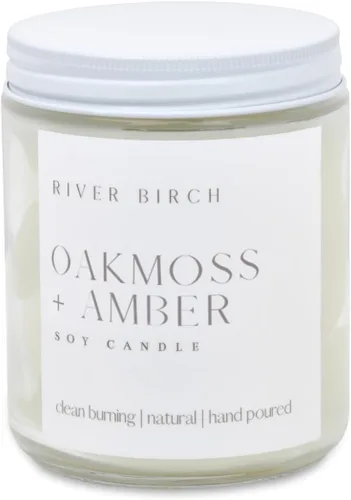 Vista 61 de River Birch Candles - Vela perfumada de almendra y miel Velas en tarro de ámbar de soja de primera calidad, totalmente naturales, no tóxicas, 8.5