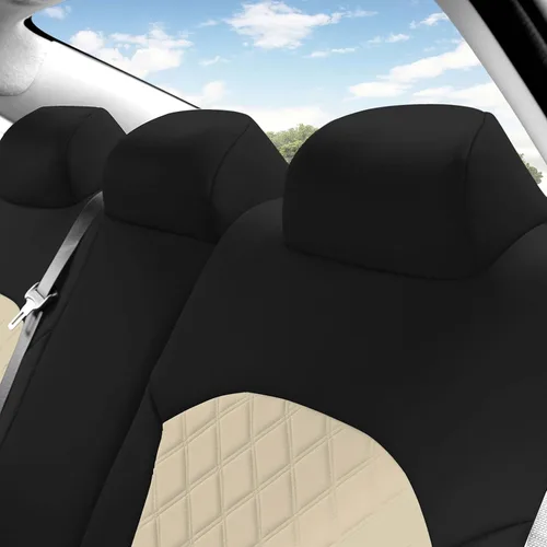 Vista 4 de FH Group Fundas de asiento de automóvil de ajuste personalizado específicamente hechas para Kia Forte 2019-2022, fundas de asiento de automóvil
