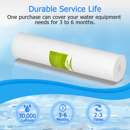 Vista 6 de Cartucho de filtro de agua para toda la casa de 1 micrón, filtros de sedimentos para agua de pozo, reemplazo universal para cualquier carcasa grande