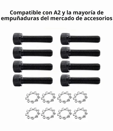 Vista 4 de Tornillo de agarre de cabeza hexagonal (Allen) de 1/4 a 28 x 7/8 pulgadas con arandela de bloqueo de estrella de acero inoxidable para nueva