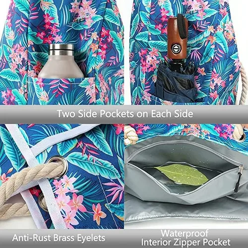 Vista 6 de CONTAIL Bolsa de mano de gran capacidad de 21.5 pulgadas con forro totalmente impermeable, convertible como bolsa húmeda y seca