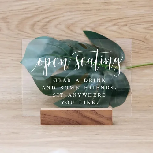 Vista 9 de Letrero de libro de invitados de audio para boda con soporte de madera - 5" x 7" aspecto de cristal transparente, letrero de libro de invitados