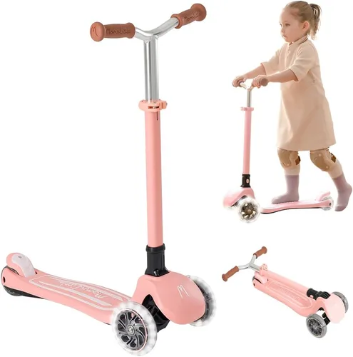 Vista 2 de MomnLittle - Juego de rodilleras para niños (rosa)