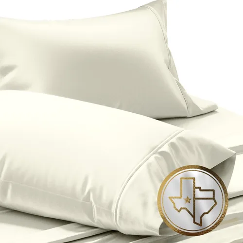 Vista 20 de TEXAS LINEN CO. Juego de 4 fundas de almohada de algodón egipcio premium tamaño estándar/queen - Fundas de almohada de lujo de algodón de alto Gris