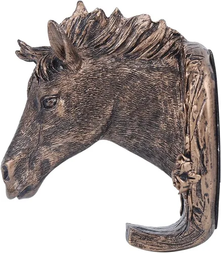 Vista 3 de Fydun Lindo caballo retro, con forma de animal para colgar en la pared, para abrigos, sombreros, ropa, cabra, baño, caprichoso, ganchos