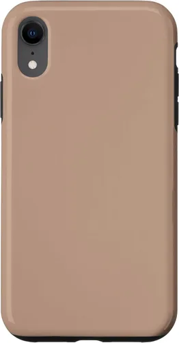 Vista 22 de iPhone 11 Pro Max Pastel Nude Beige Mate Simple Marrón Color Art Case