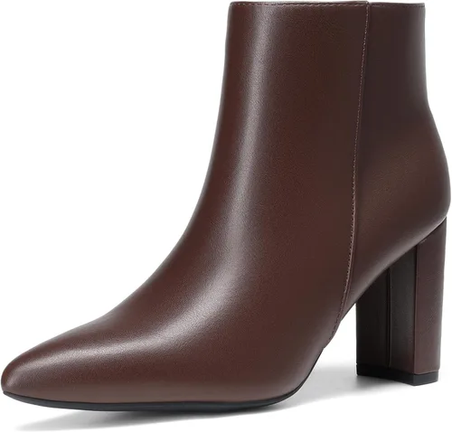 Vista 17 de DREAM PAIRS Botines de tacón grueso para mujer Negro