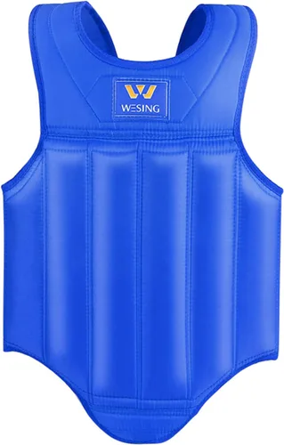 Vista 6 de Wesing - Protector de pecho para artes marciales Muay Thai, boxeo y MMA