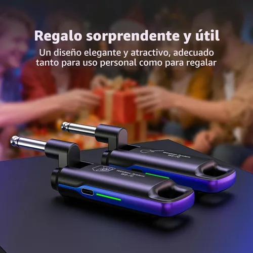 Vista 9 de LEKATO Sistema Inalámbrico de Guitarra UHF Transmisor y Receptor Inalámbrico de Guitarra Recargable Transmisor y Receptor de Audio Inalámbrico