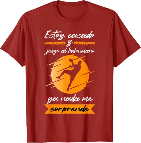 Vista 4 de Mens Handball I'm Married And Handball Game T-Shirt