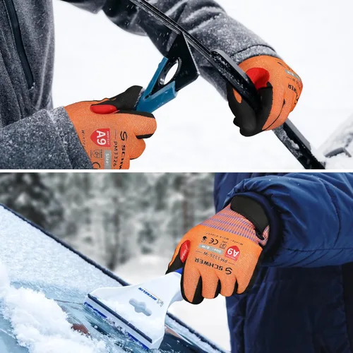 Vista 6 de Guantes de trabajo de invierno Schwer FreezeGuard-X para hombres y mujeres, guantes resistentes a cortes ANSI A9 para protección extrema, guante