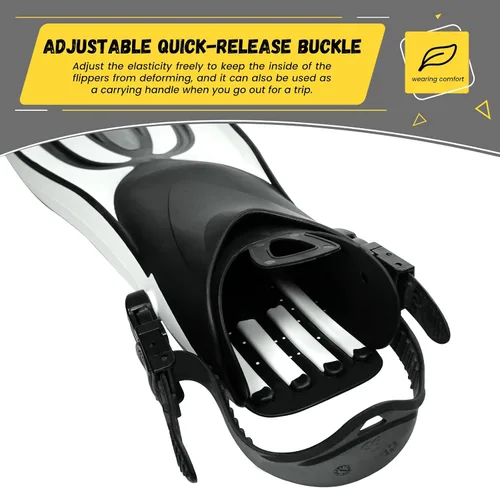 Vista 2 de TUDIVING-Snorkeling Gear for Adults Men Women,Mask Fins Snorkel Set,3 in 1 Scuba Gear, Panoramic View Snorkel Mask Anti-Fog, Adjustable Dive