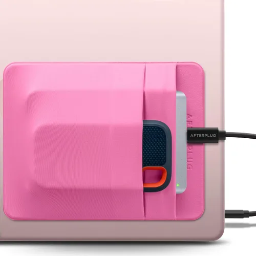 Vista 30 de Soporte para SSD y disco duro de 2 bolsillos para laptop, adhesivo reutilizable, funda de bolsillo adhesiva para SSD portátil externo, disco duro